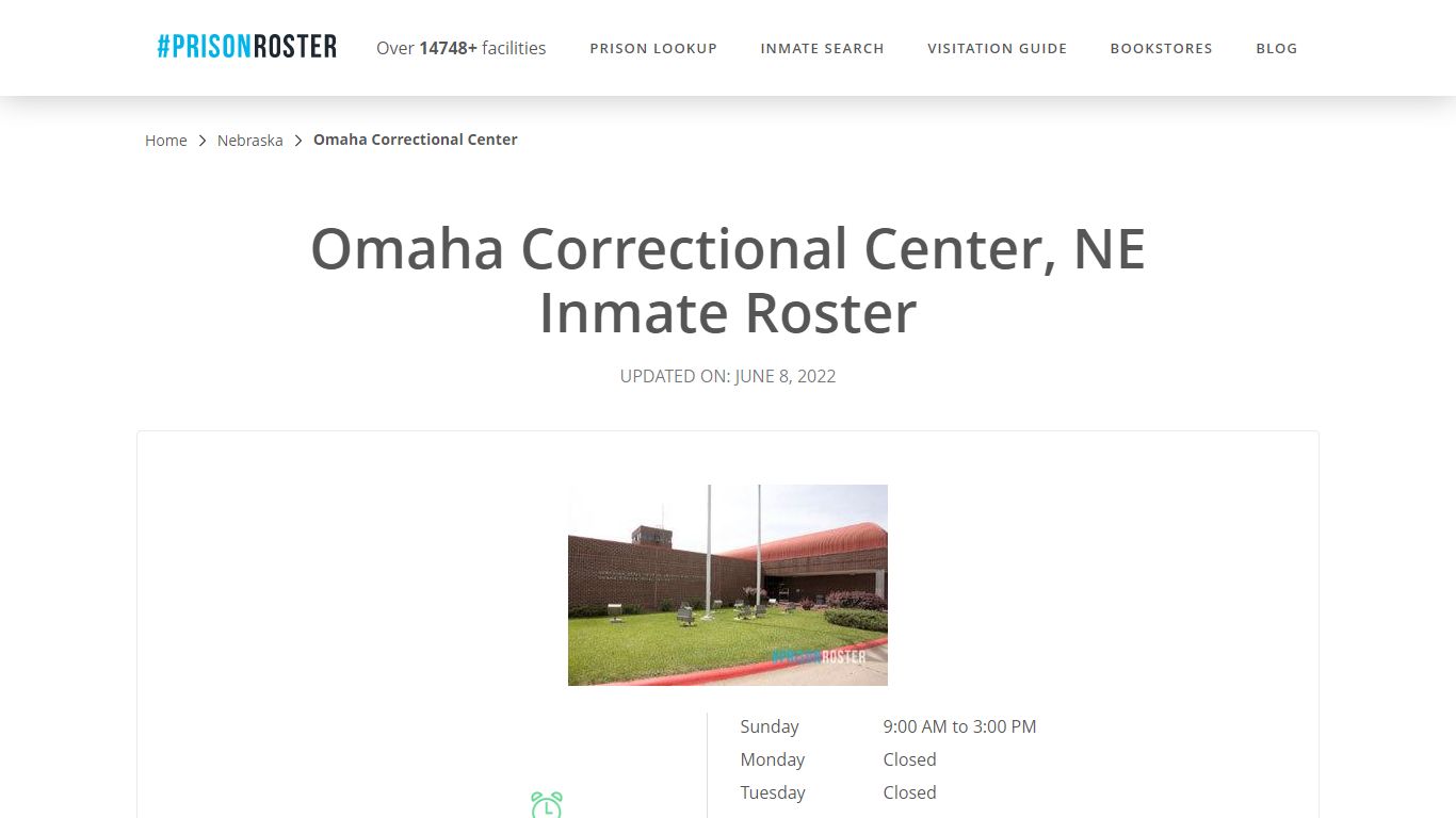 Omaha Correctional Center, NE Inmate Roster